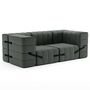 Ambivalenz Flexibler 2-Sitzer mit Armlehnen 'Curt' von Ambivalenz Gravel - Sera