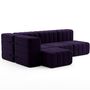 Ambivalenz Flexibles kleines Ecksofa Curt von Ambivalenz Blau Lila - Jet 