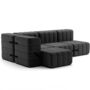 Ambivalenz Flexibles kleines Ecksofa Curt von Ambivalenz Dunkelgrau - Dama