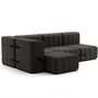 Ambivalenz Flexibles kleines Ecksofa Curt von Ambivalenz Grau Braun - Jet 