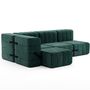 Ambivalenz Flexibles kleines Ecksofa Curt von Ambivalenz Serpentine (Grün) - Barcelona