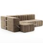 Ambivalenz Flexibles kleines Ecksofa Curt von Ambivalenz Vole (Grau / Braun) - Barcelona