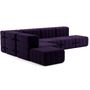 Ambivalenz Flexibles grosses Ecksofa Curt von Ambivalenz Blau Lila - Jet 