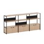 TIPTOE Regal Unit 3 240 cm von Tiptoe 3 Türen, Graphite Black