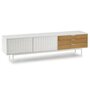 Teulat Tv Scale Sierra 180Cm With Wooden Doors - Matt White