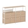 TIPTOE Regal Unit 3 160 cm von Tiptoe 2 Schubladen / 2 Türen , Cream White