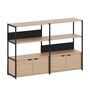TIPTOE Regal Unit 3 160 cm von Tiptoe 2 Türen, Graphite Black