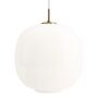 Louis Poulsen Pendelleuchte VL 45 Radiohus von Louis Poulsen  Brass / Glossy White Opal Glass, Ø: 370 cm / LED 3000-1800K D2W