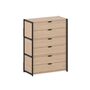TIPTOE Regal Unit 3 80 cm von Tiptoe 3 Schubladen, Graphite Black