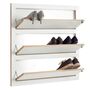 Ambivalenz 3er Schuhregal Fläpps 80 x 80 cm von Ambivalenz Weiss