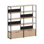 TIPTOE Regal Unit 5 160 cm von Tiptoe 2 Türen, Graphite Black