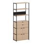 TIPTOE Regal Unit 6 80 cm von Tiptoe 1 Schublade / 2 Türen, Graphite Black