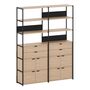 TIPTOE Regal Unit 6 160 cm von Tiptoe 2 Schubladen / 4 Türen, Graphite Black