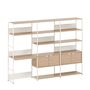 TIPTOE Regal mit Schreibtisch 240 cm von Tiptoe 2 Türen, H: 180 cm, Cream White