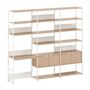 TIPTOE Regal mit Schreibtisch 240 cm von Tiptoe 2 Türen, H: 215 cm, Cream White