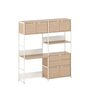 TIPTOE Regal mit Schreibtisch 160 cm von Tiptoe 1 Schublade / 3 Türen, H: 180 cm, Cream White