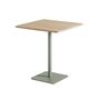 TIPTOE Bistrot-Tisch mit Holz Moka von Tiptoe L: 70 cm / B: 70 cm, Eucalyptus Grey