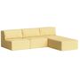 4-Sitzer Sofa mit Chaiselongue Bridge 240 x 210 cm von Tiptoe, lemon Yellow