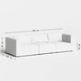 4-Sitzer Sofa Bridge 290 x 105 cm von Tiptoe