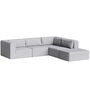 5-Sitzer Ecksofa 290 x 265 cm Bridge von Tiptoe, Ice Grey
