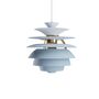 Louis Poulsen Pendelleuchte 'PH Snowball' Ø: 40 cm, E 27, Dusty Blue / Brass Metallised