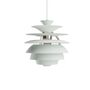Louis Poulsen Pendelleuchte 'PH Snowball' Ø: 40 cm, E 27, Dusty Green / High Lustre Chrome Plated