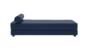 Softline Lubi Schlafsofa mit Kaltschaummatratze-Felt Melange 289 Dark Blue - Gestell schwarz