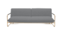 Softline NOVA Schlafsofa-Eco Cotton 520 Grey/White-Brass