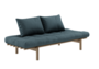 Karup Design Pace Day-Bed Schlafsofa: 106 Carob Brown lacquered - 757 Petrol Blue