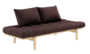 Karup Design Pace Day-Bed Schlafsofa: 101 Clear lacquered - 715 Brown