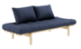 Karup Design Pace Day-Bed Schlafsofa: 101 Clear lacquered - 737 Navy