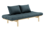 Karup Design Pace Day-Bed Schlafsofa: 101 Clear lacquered - 757 Petrol Blue