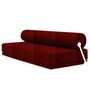 Softline A/S Softline Sleep Day Bed / Schlafsofa Weiss RAL9016, Felt Melange - 297 Dark Red