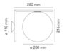 Flos IC C/W1 Wandleuchte / Deckenleuchte