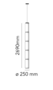 Flos Noctambule Suspension 5 High Cylinder