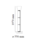 Flos Noctambule Floor 3 High Cylinders Cone Big Base