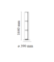 Flos Noctambule Floor 3 High Cylinders Small Base