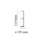 Flos Noctambule Floor 2 High Cylinders Small Base