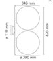 Flos IC Lights Ceiling/Wall Double - IC Lights C/W2 Double