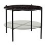 Huebsch Tisch, Metall/Marmor/Glas, Schwarz