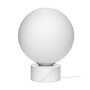 Huebsch Stehlampe Marmor/Glas weiss