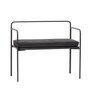 Huebsch Bank Stoff/Metall schwarz