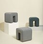 Huebsch Sculpture Pouf Dark Grey
