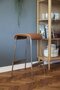 Huebsch Avenue Bar Stool Nickel/Brown