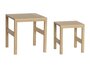 Huebsch Puzzle Tables Natural (Set of 2)