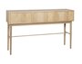 Huebsch Herringbone Console Table Drawers Natural