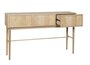Huebsch Herringbone Console Table Drawers Natural