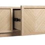 Huebsch Herringbone Console Table Drawers Natural