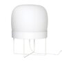 Huebsch Snowy Floor Lamp White