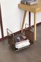 Hubsch Echo Magazine Holder Brown/Nickel